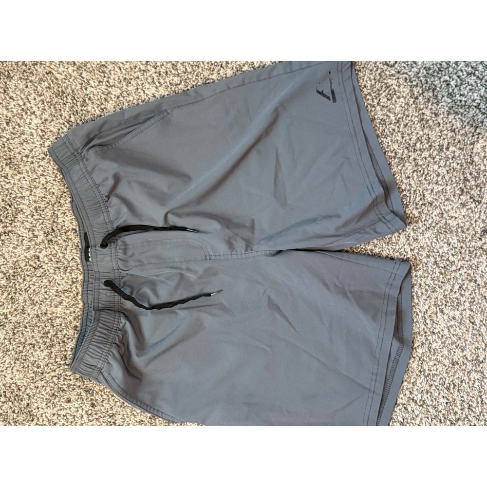 Reef Men's Swim Trunks Size Medium Gray‎ Elastic Waist Board Shorts Surfwear